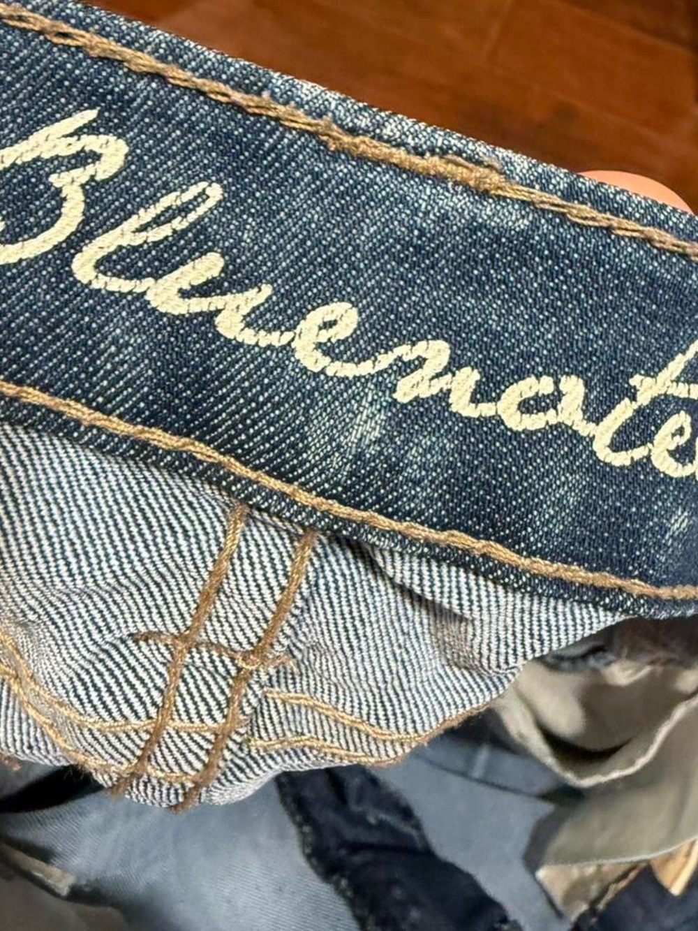 Y2K Bluenotes Embroidered Faded Low Rise Slim Bootcut Jeans - Picture 4 of 5